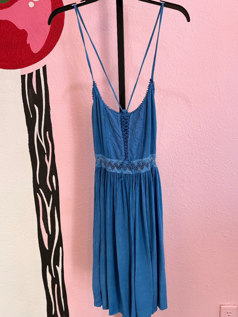 Lace Up Strappy Dress