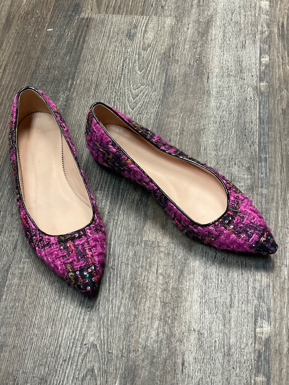 J Crew Tweed Flats