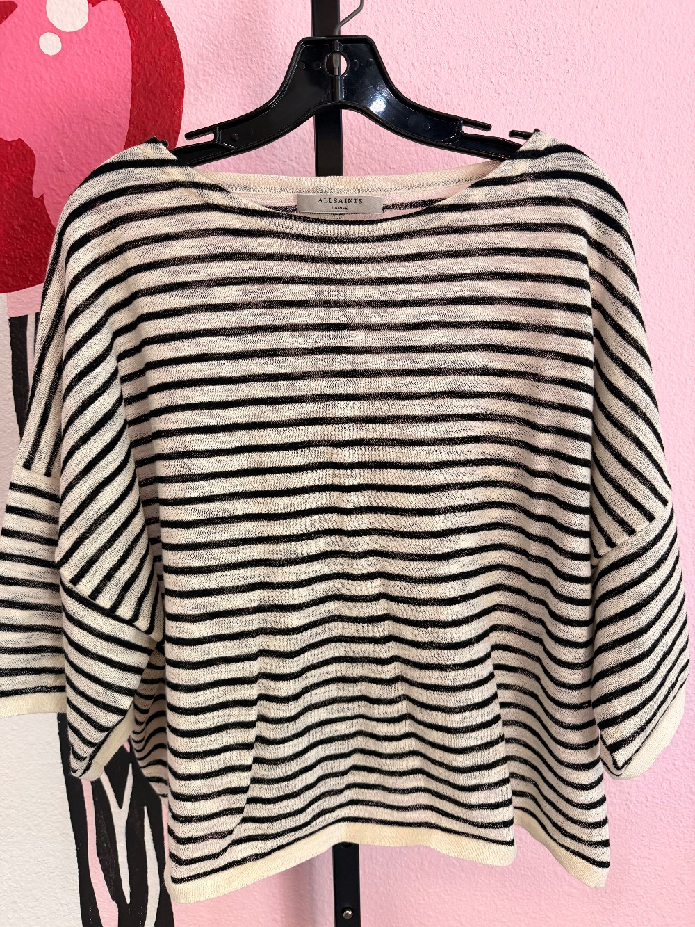 All Saints Loose Knit Short Sleeve Sweater