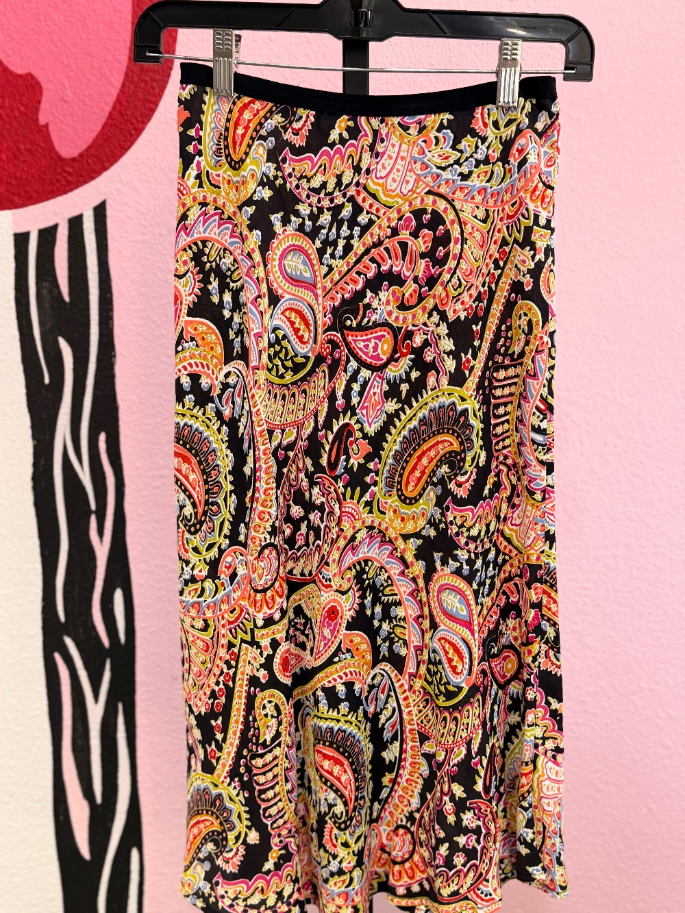 Loco Lindo Paisley Midi Skirt