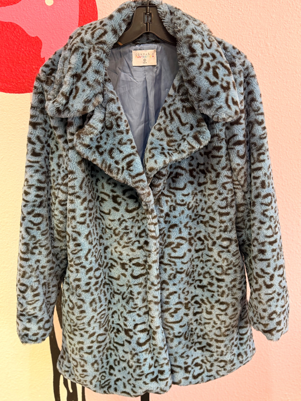 Compania Fantastica Faux Fur Leopard Coat
