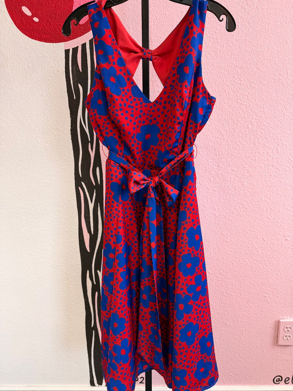 Modcloth Floral Belted Tank Dress