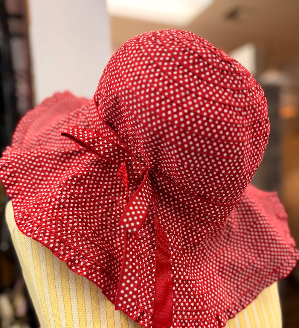 Polka Dot Wire Brim Sunhat