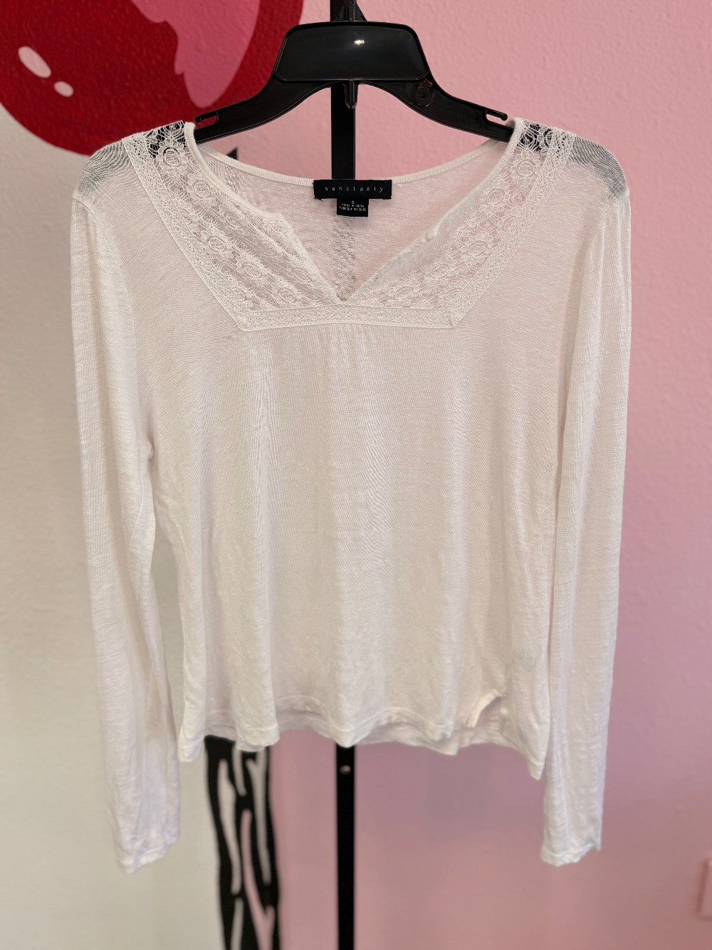 Sanctuary Lace V Neck Top