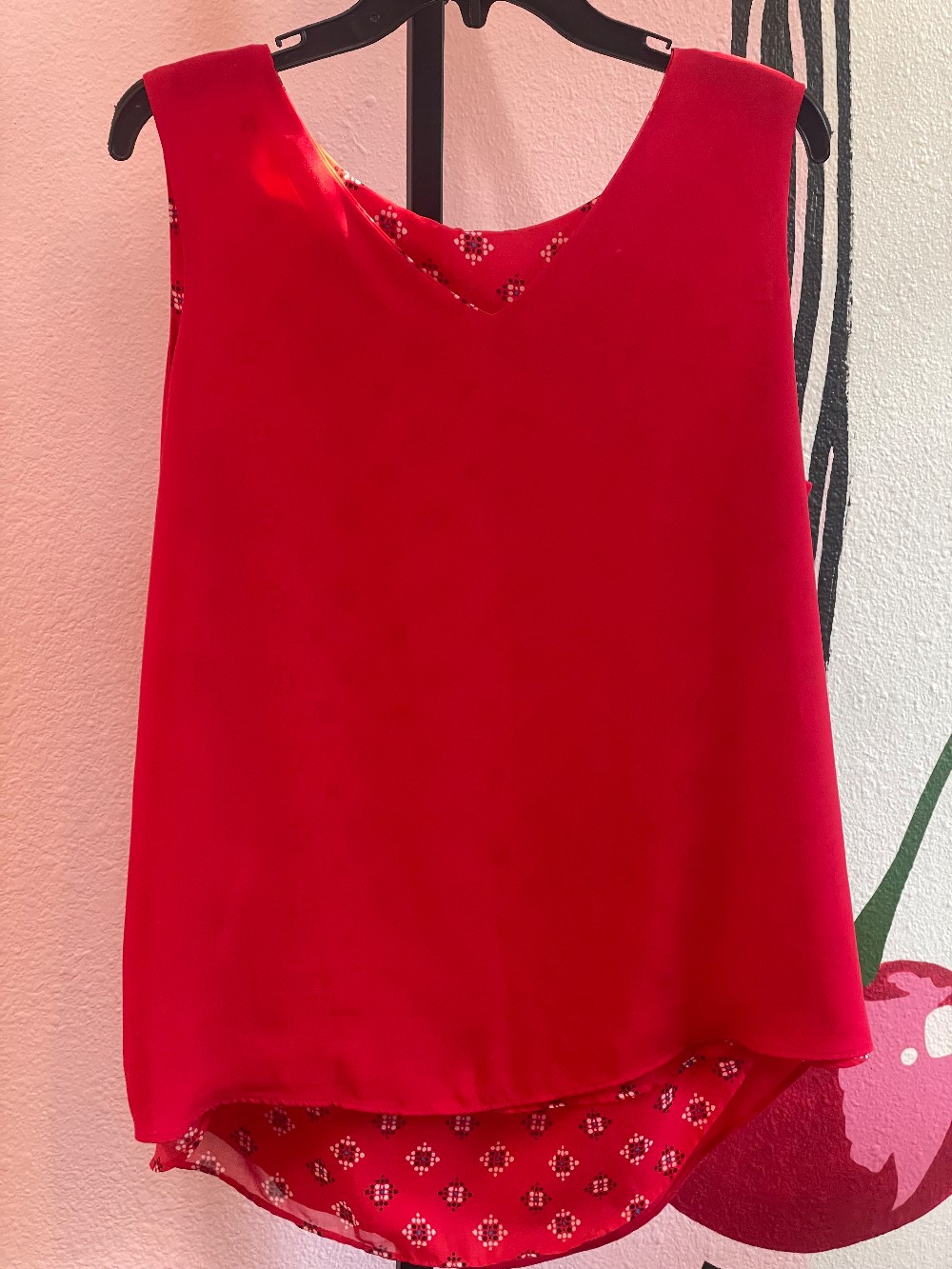 Roz + Ali Reversible Patterned V-Neck Tank