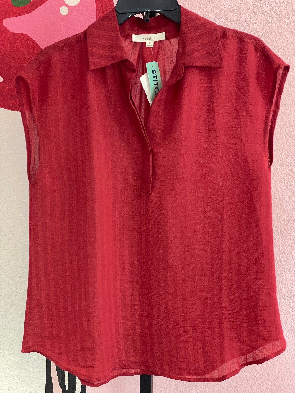 Fun2Fun Collared Popover Top