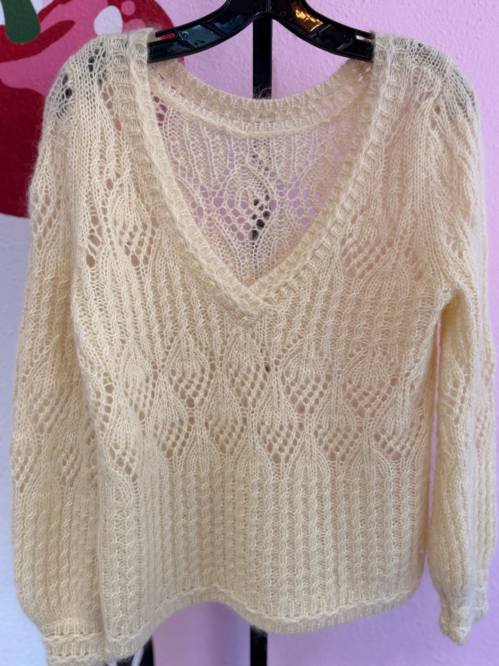 La Maille Sezane Loose Knit Mohair Wool Sweater