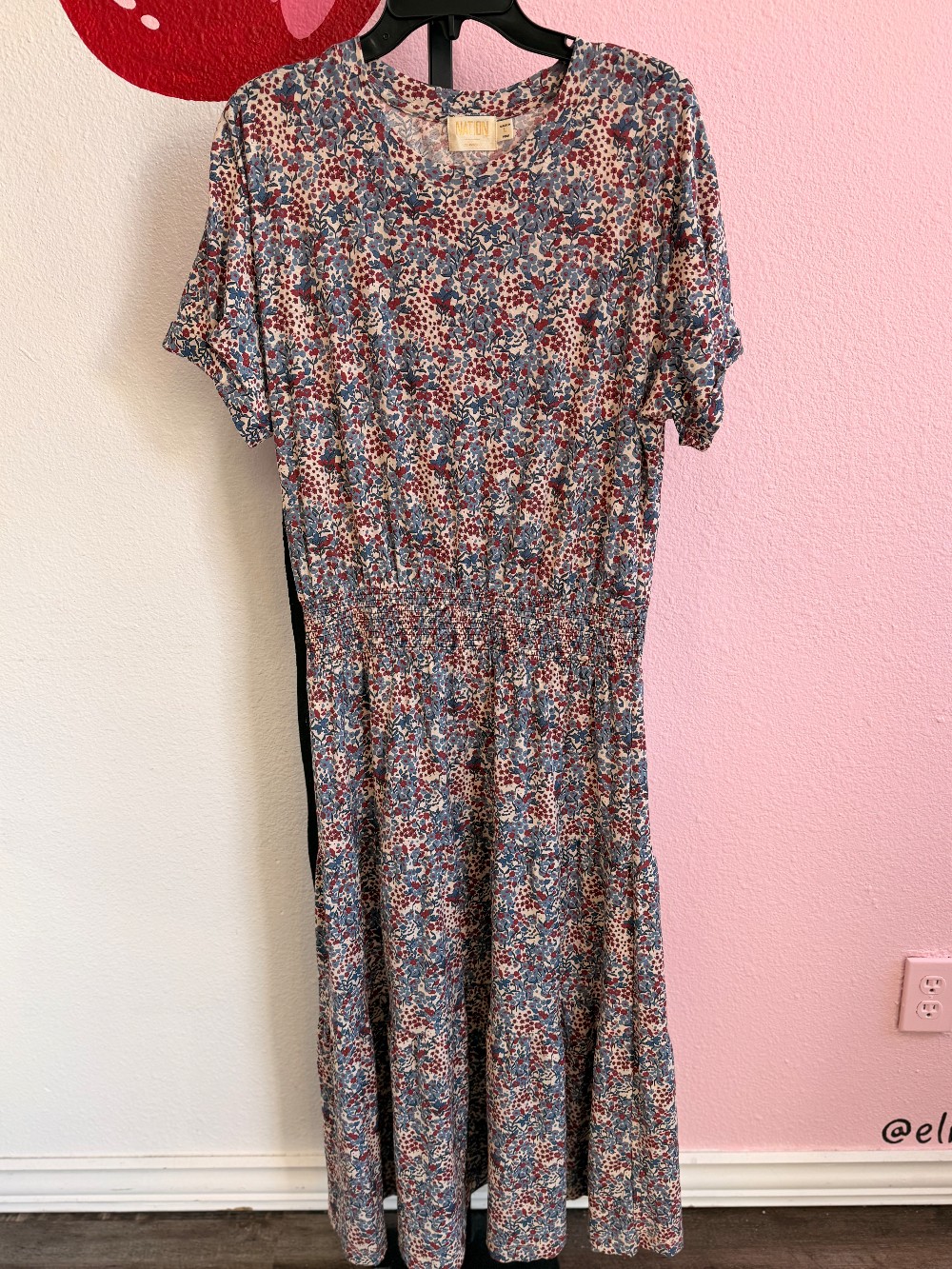 Nation Smocked Waist Floral Maxi Dress