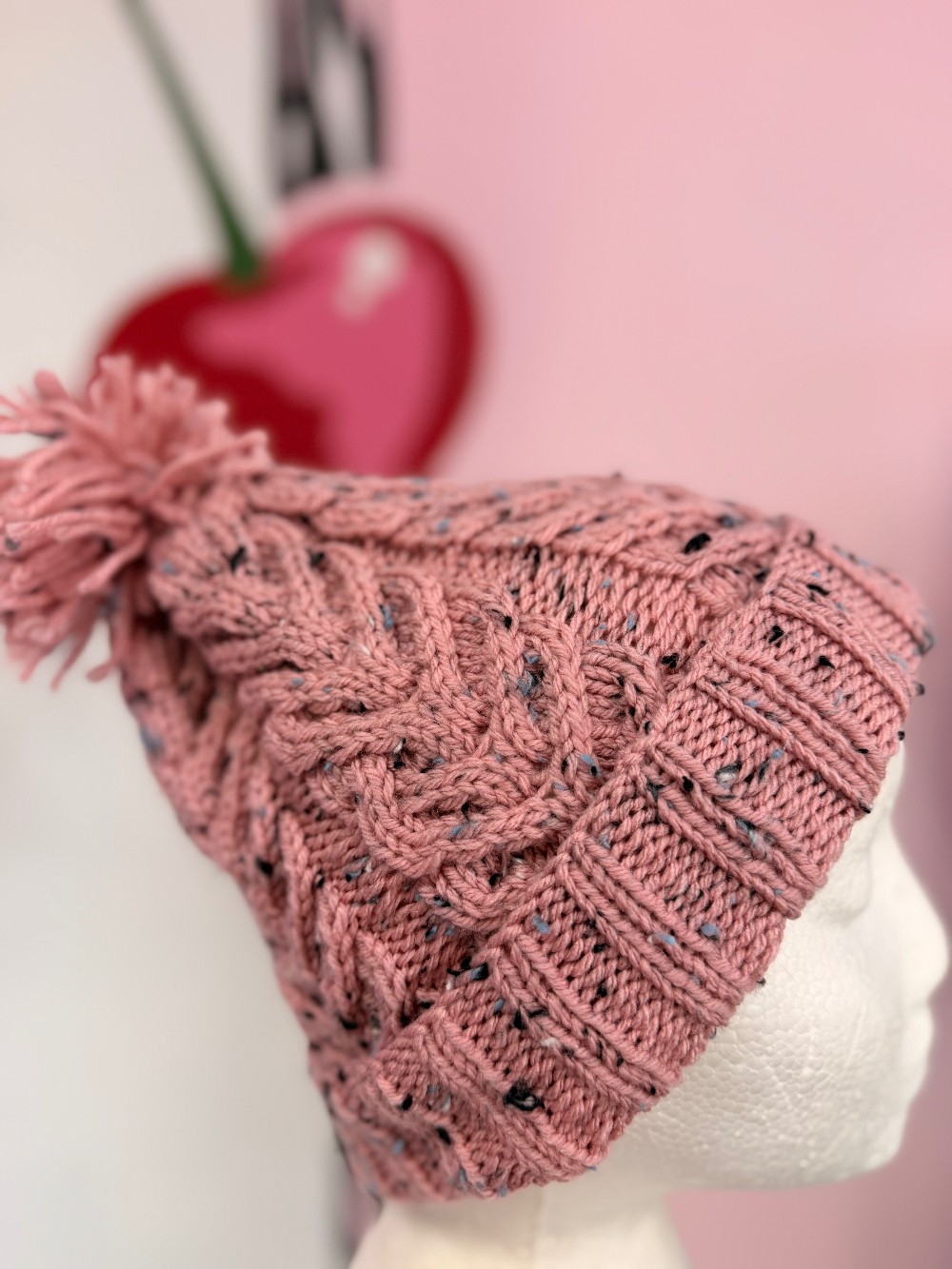 Cable Knit Pom Hat