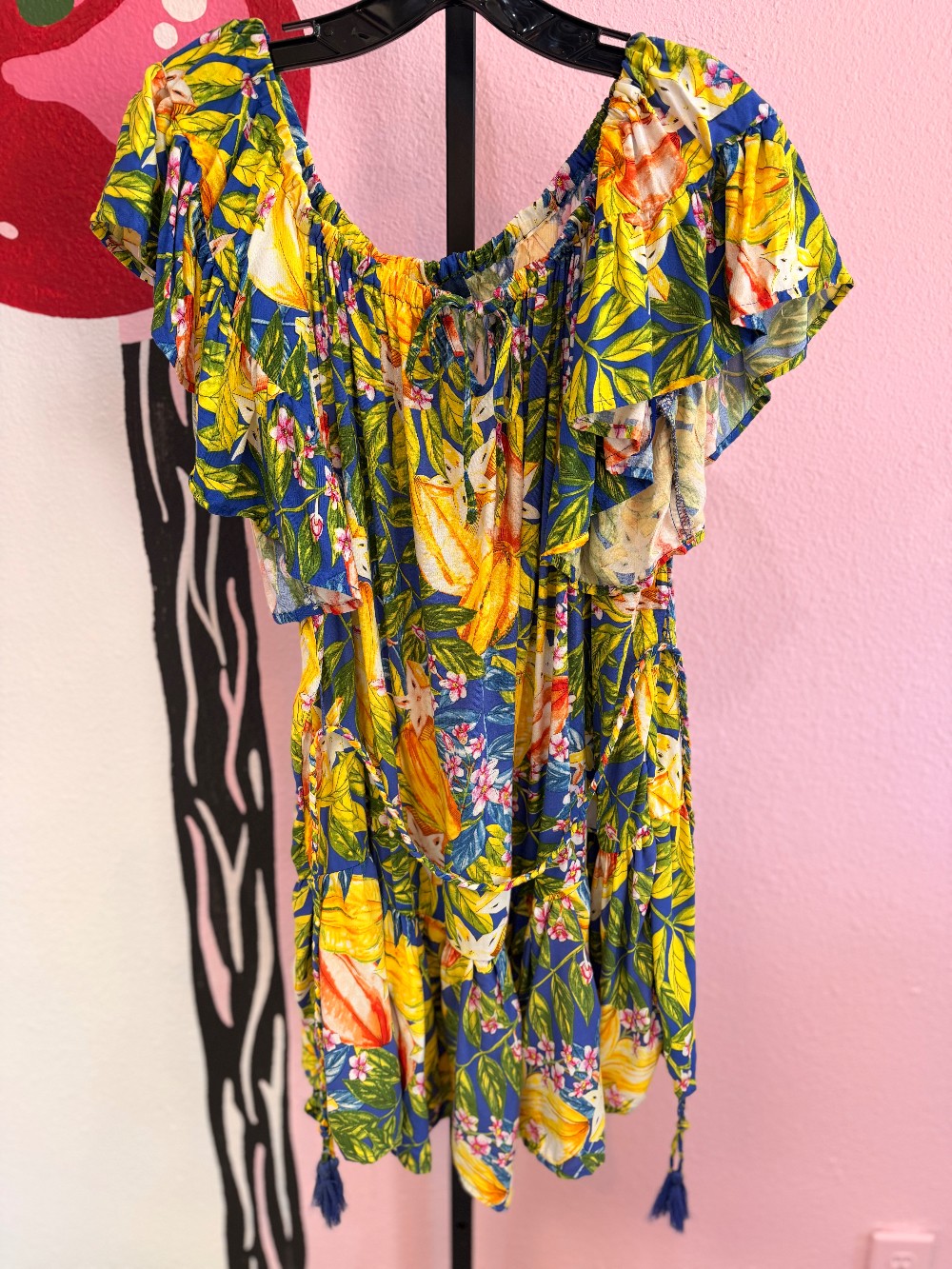 Rachel Zoe Floral Starfruit Tiered Dress
