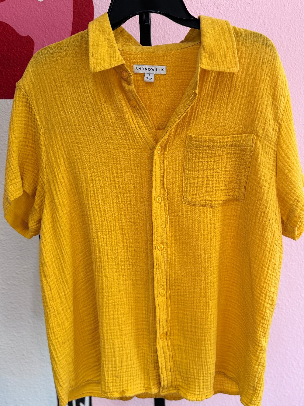 And Now This Cotton Button Down Top