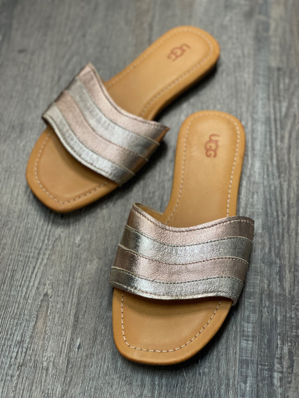 Ugg Ximena Metallic Slide Sandals