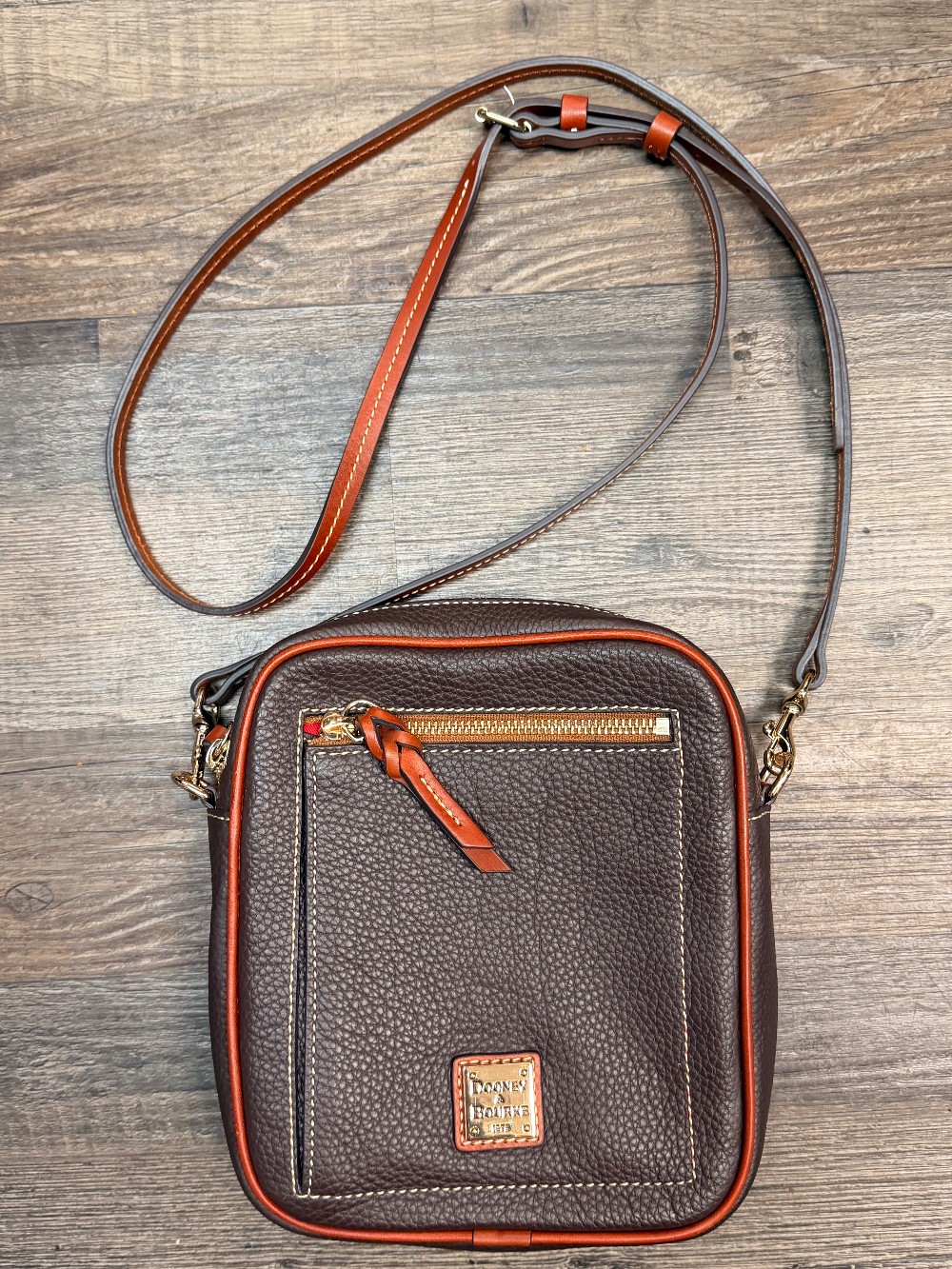 Dooney & Bourke Pebbled Leather Camera Crossbody Bag
