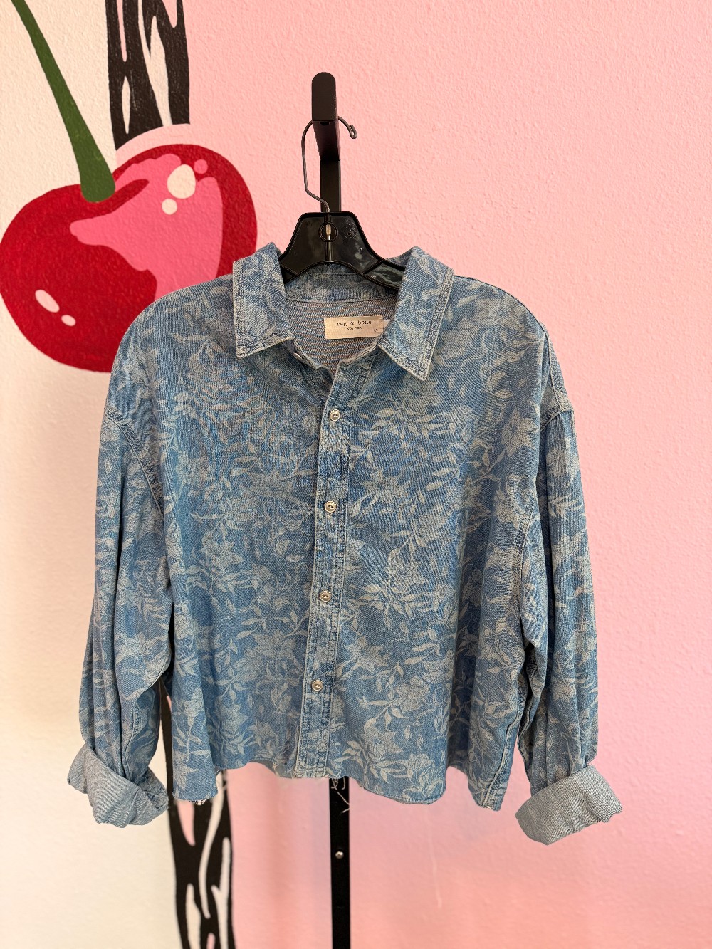 Rag & Bone Floral Denim Top