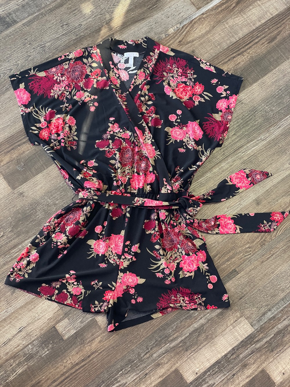 Leith Floral Wrap Romper