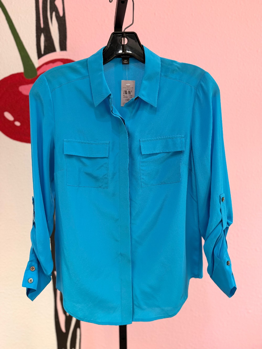 Ann Taylor Silk Button Down Top