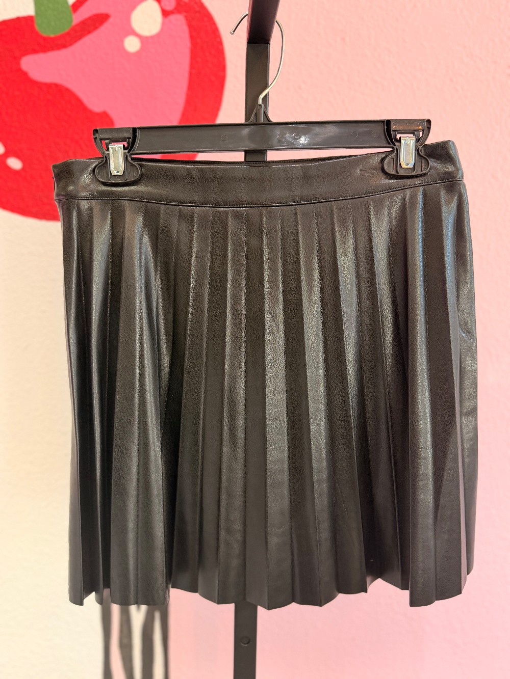 Steve Madden Vinyl Pleated Mini Skirt