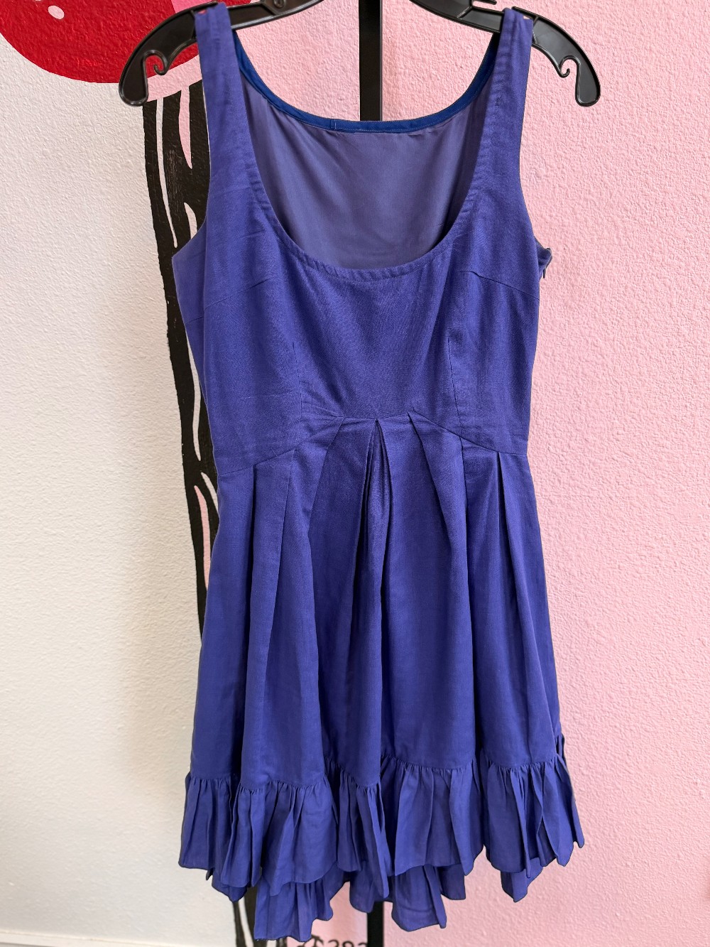 Elie Tahari Cotton Silk Pleated Dress