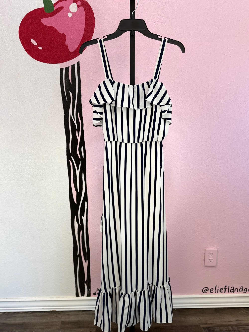 Betsey Johnson Striped Maxi Sleeveless Dress