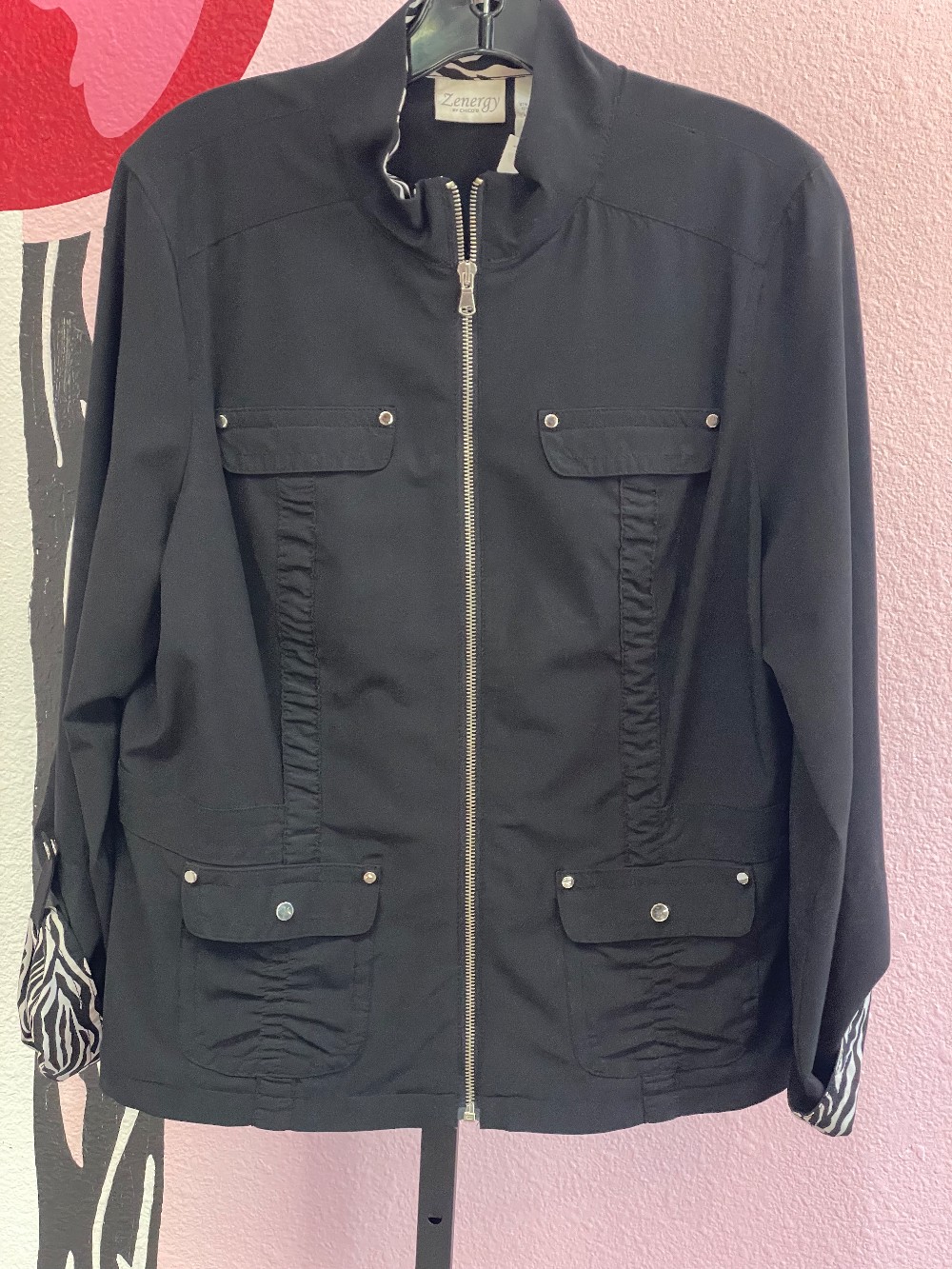 Zenergy Zebra Lined Zip up Jacket