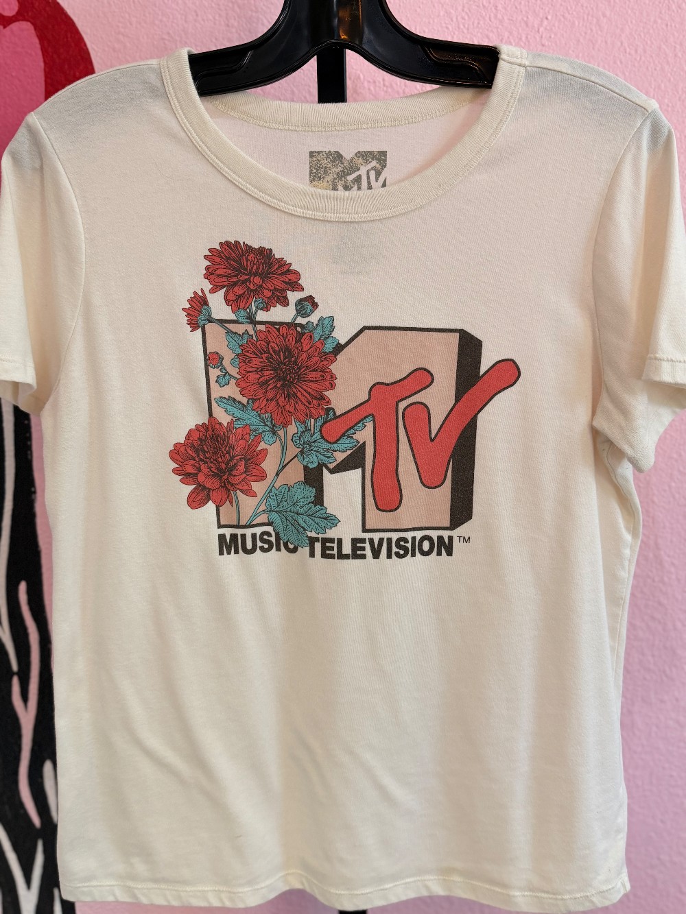 MTV Floral Logo Tee
