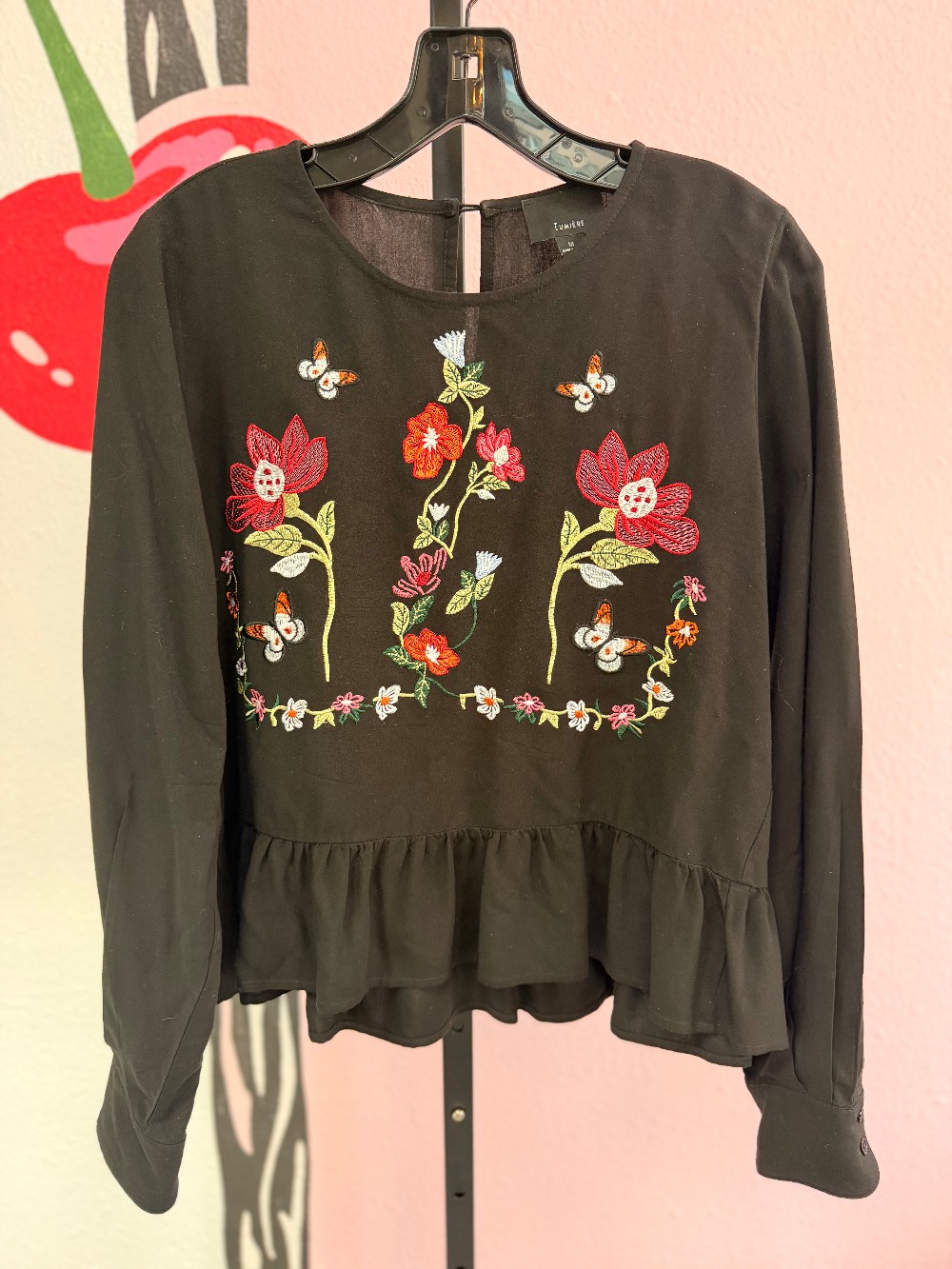 Lumiere Embroidered Peplum Top