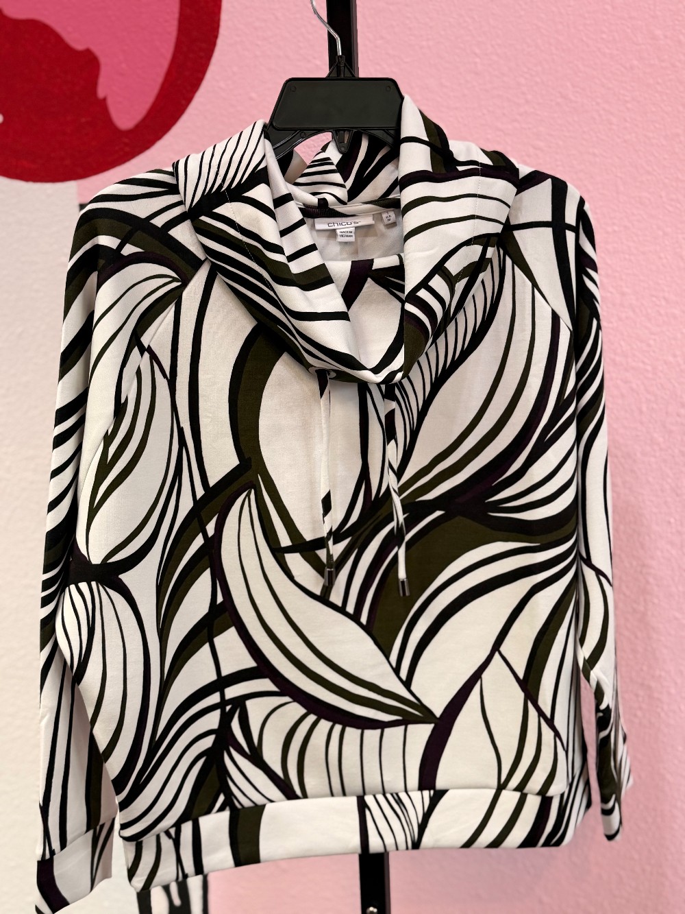 Chicos Pullover Funnel Neck Top