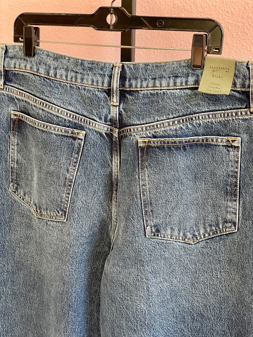 All Saints Blake Wideleg Raw Hem Jeans