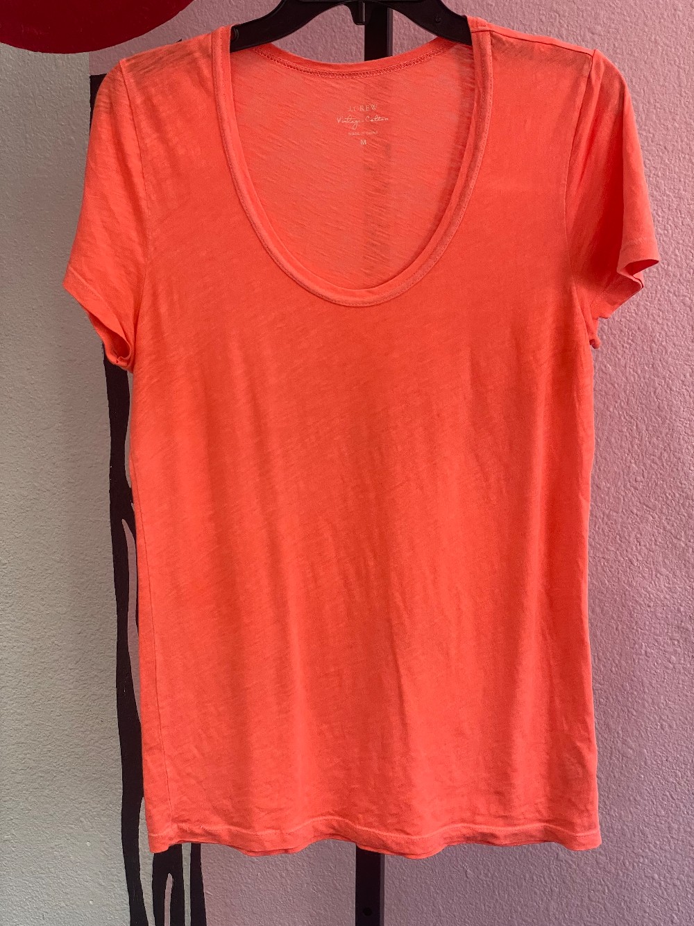J Crew Scoop Neck Linen Tee