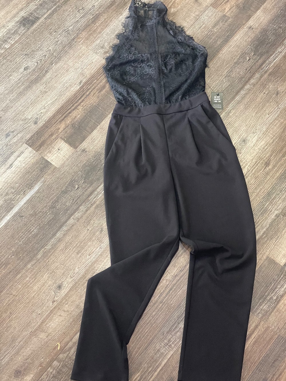 Express Lace Halter Jumpsuit