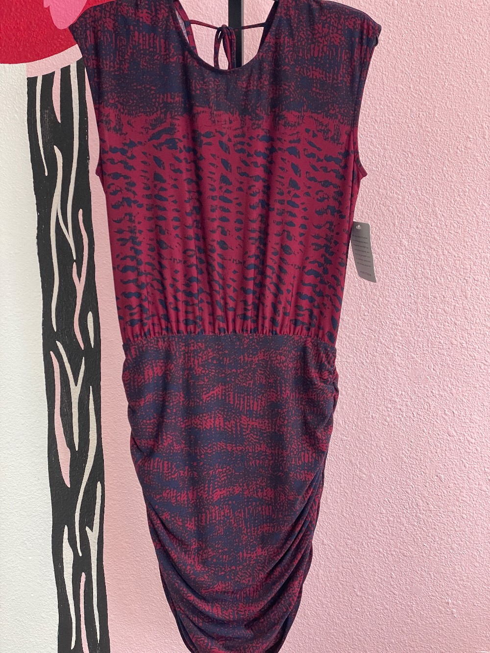 BCBG Max Azria Animal Print Ruched Dress