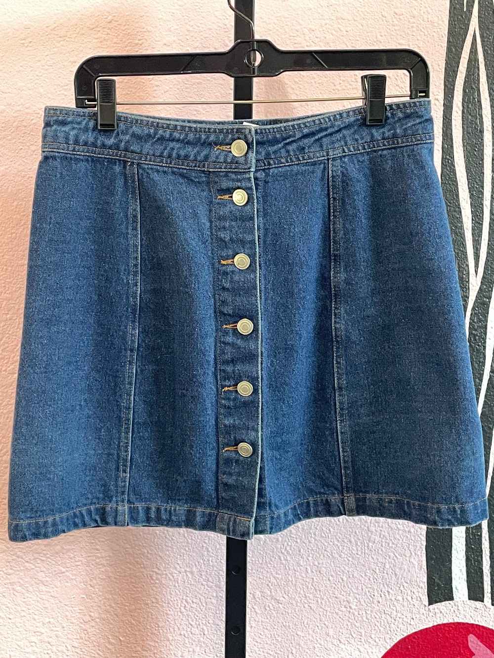 San Souci Denim Button Down Mini Skirt