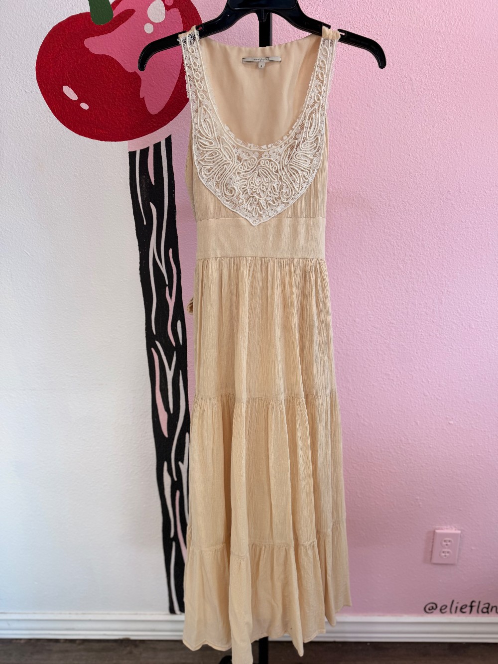 Wendy Katlen Sleeveless Lace Apllique Dress