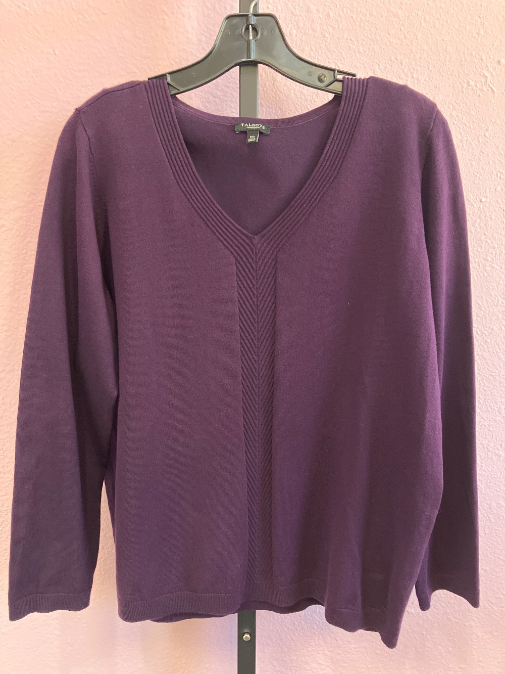 Talbots V Neck Cotton Blend Sweater