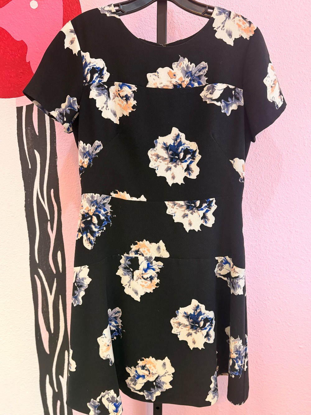 Vince Camuto Floral Short Sleeve Dress