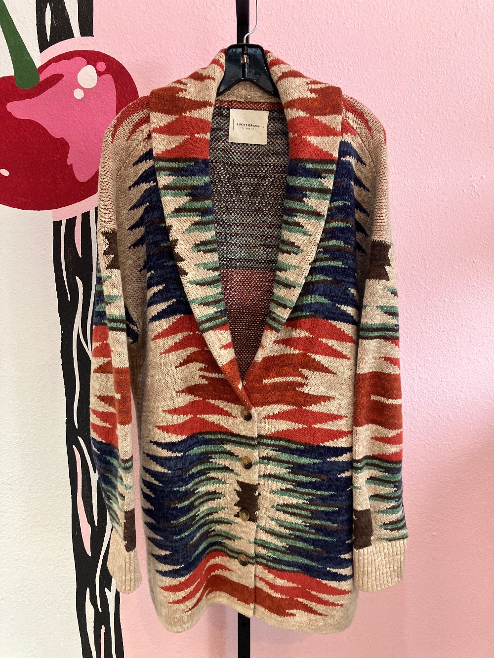 Lucky Aztec Pattern Cardigan