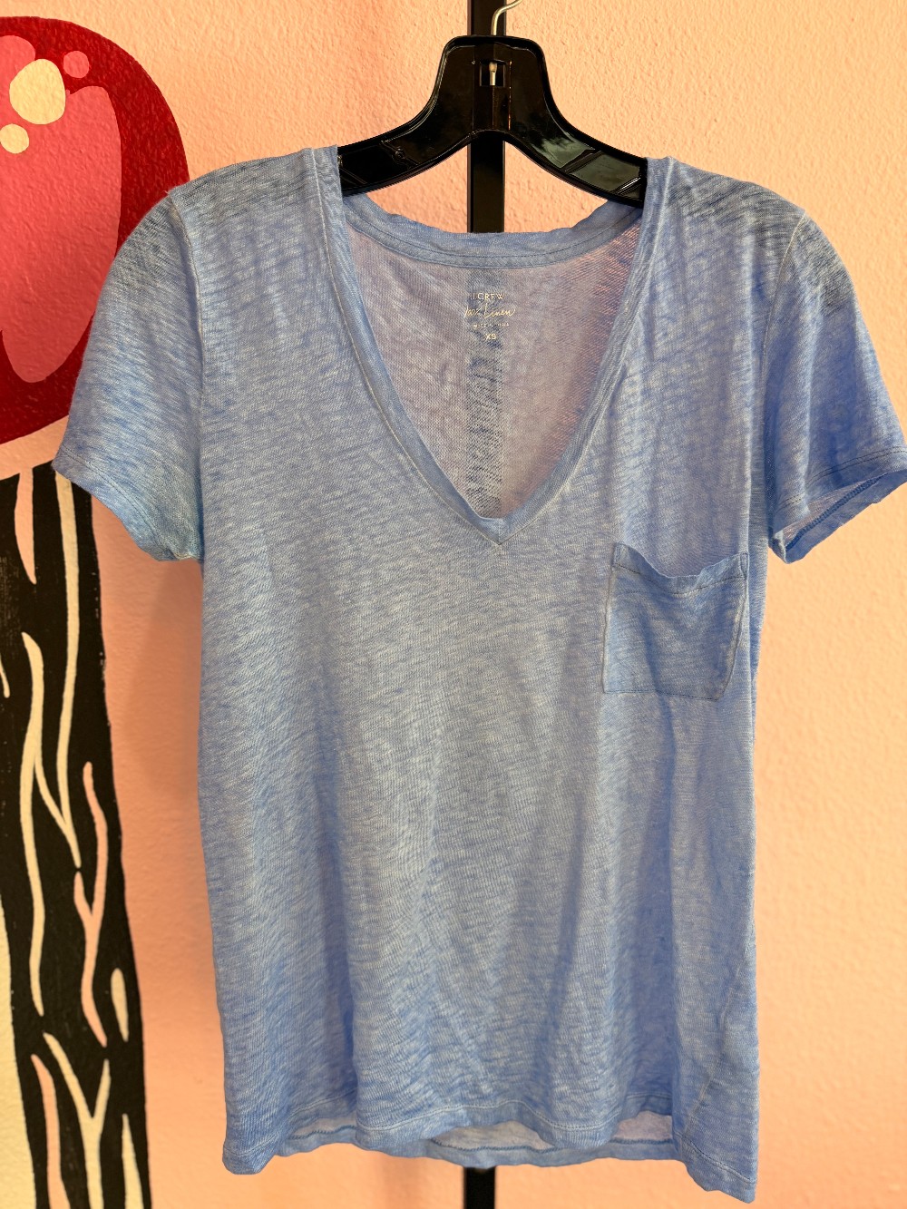 J Crew  Linen T Shirt Top