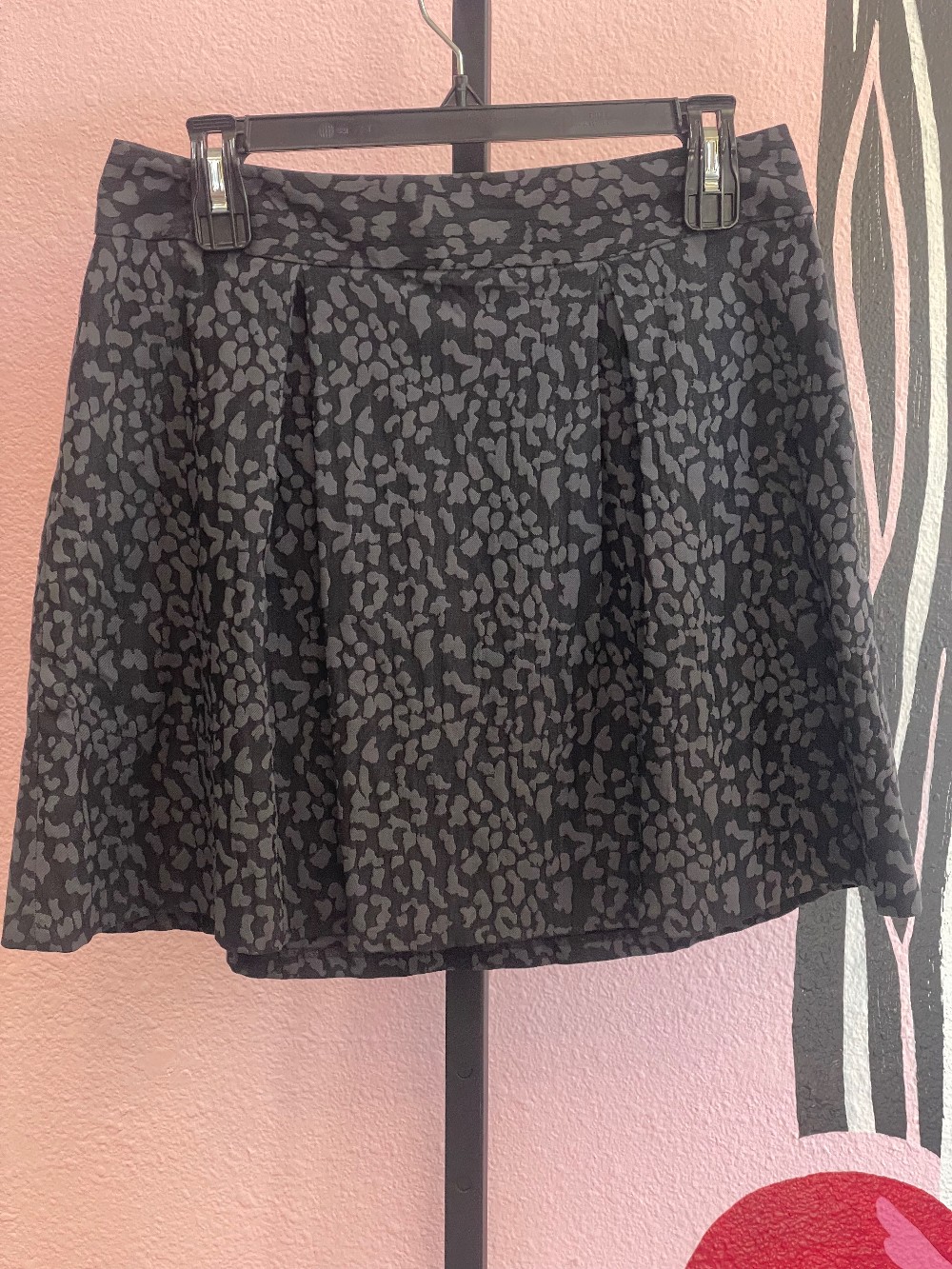 Banana Republic Leopard Print A-Line Mini Skirt