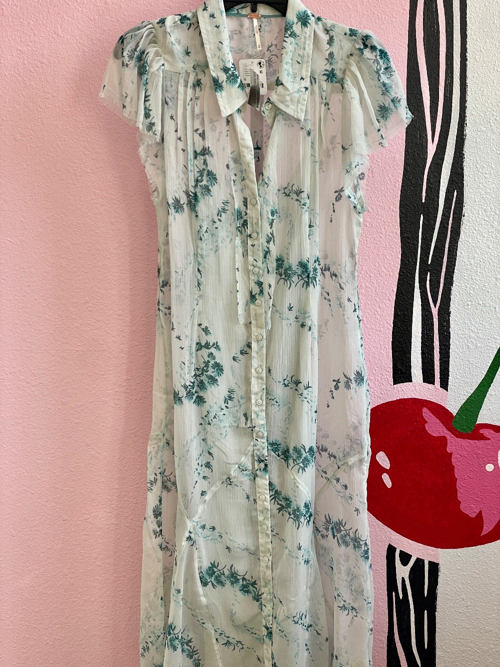 Free People Cannaday Floral Sheer Maxi Dress