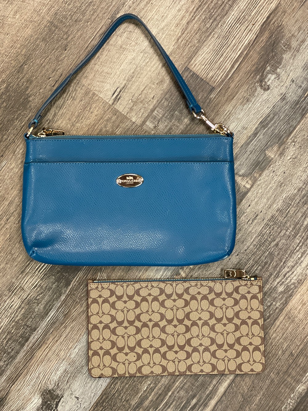 Coach Grograin Leather Pop Pouch Handbag