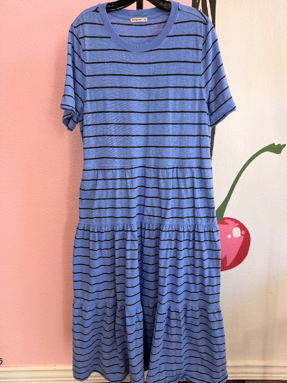 Marine Layer Striped Tiered Dress