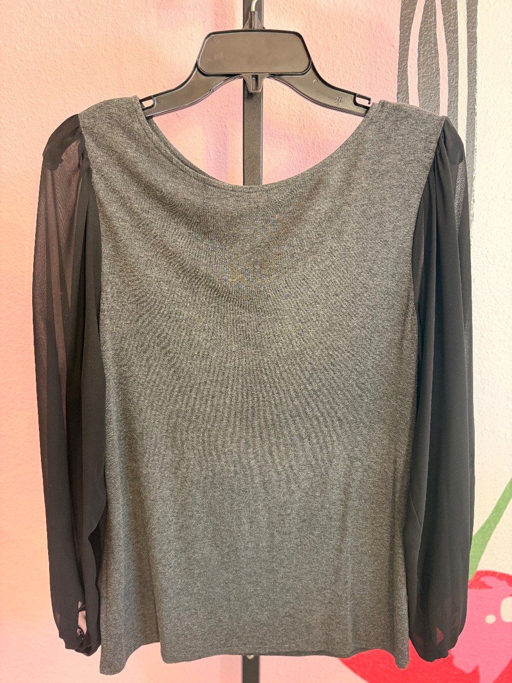 Vince Camuto Sheer Sleeve Tee