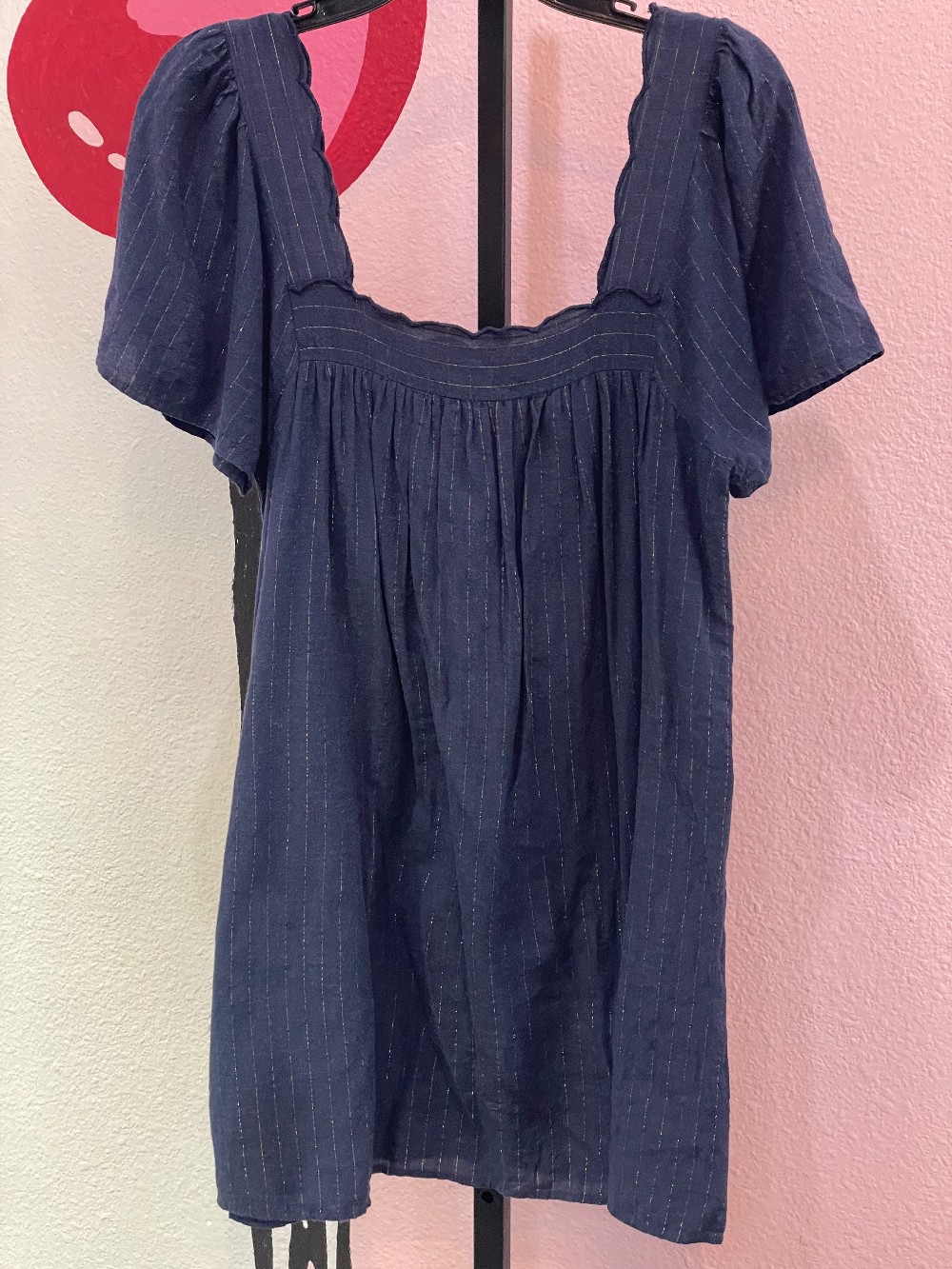 Sezane Pinstriped Mini Dress