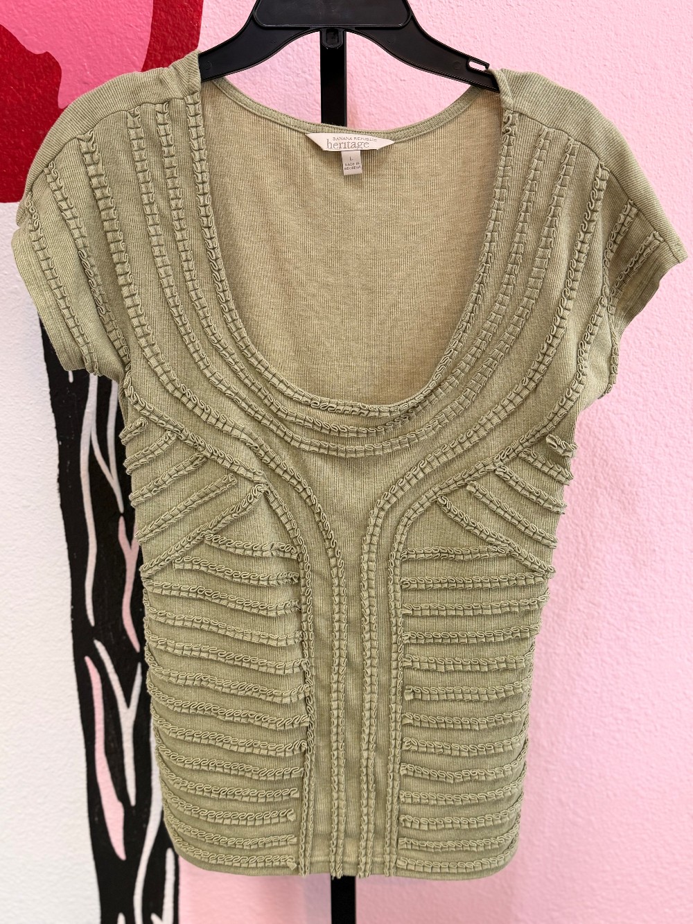 Banana Republic Ribbed Ribbon Top