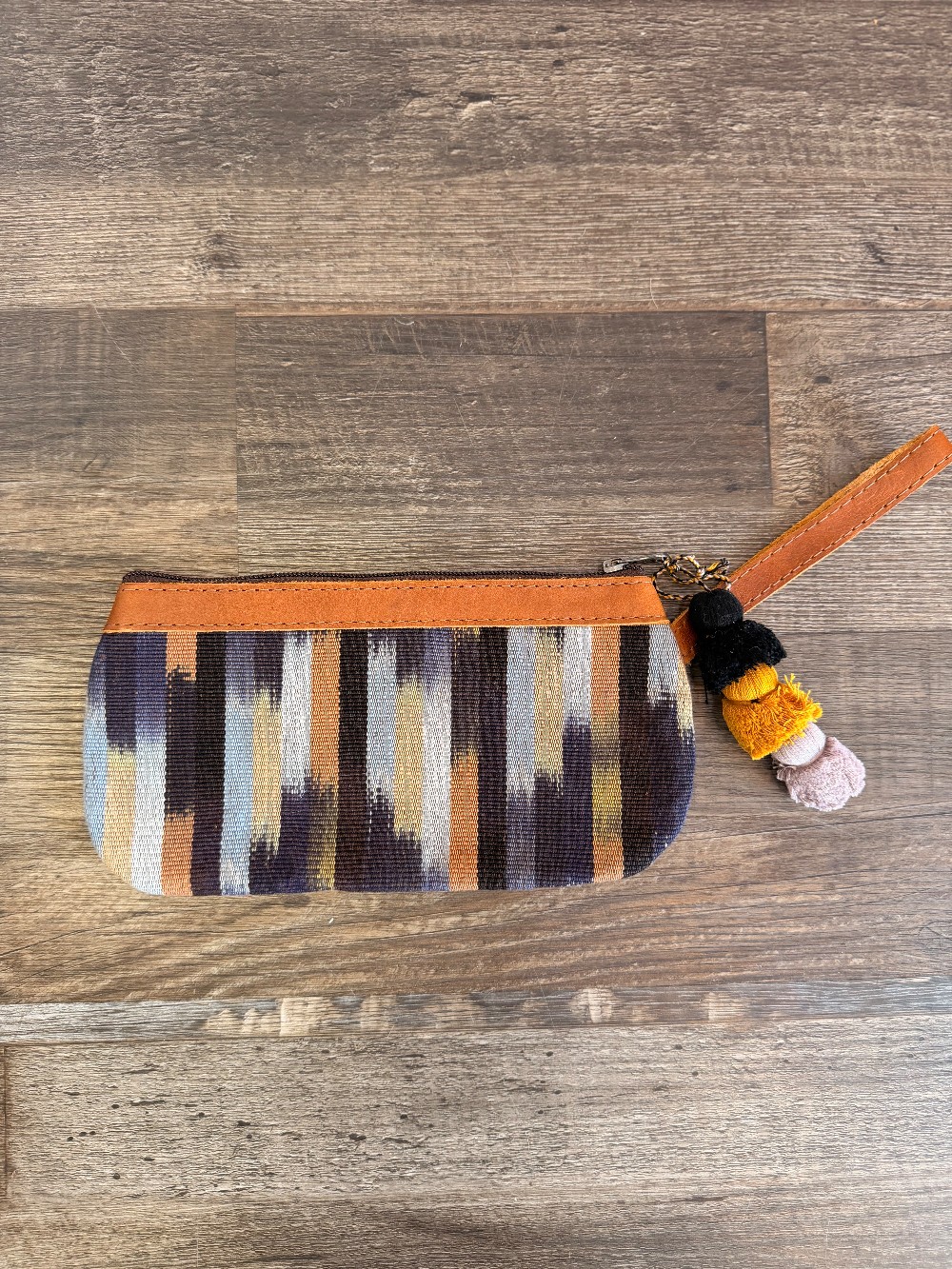 Nena & Co Woven Leather Clutch