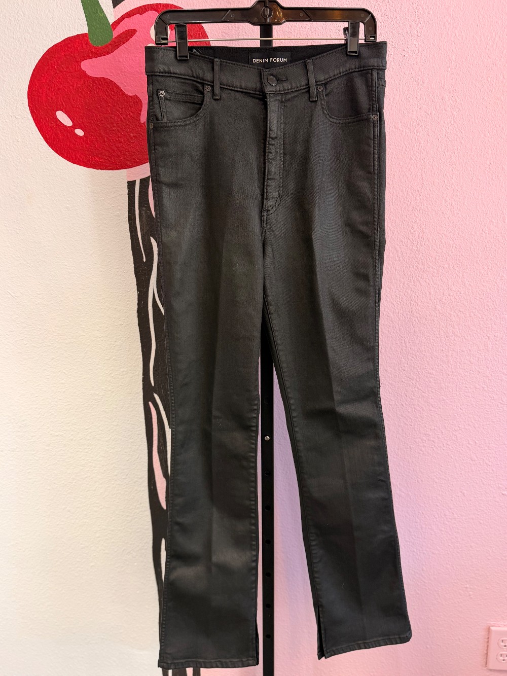 Denim Forum Lola Hi Rise Skinny Waxed Jeans
