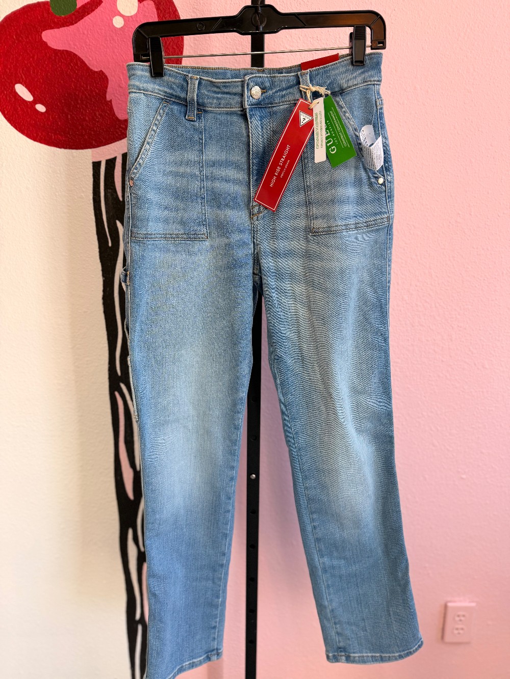 Guess Lynn High Rise Straight Jeans