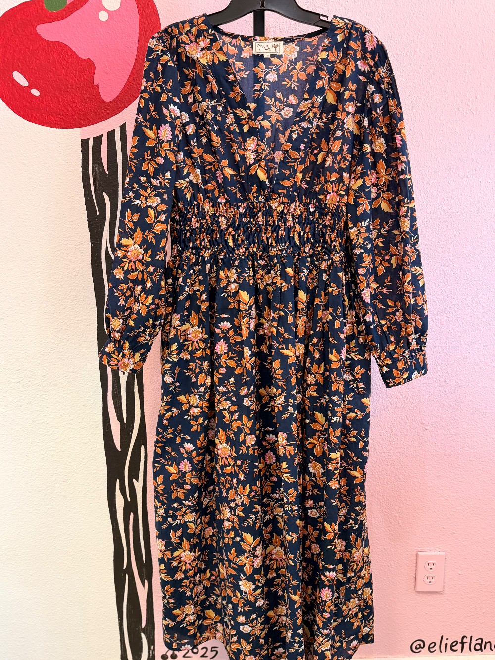 Mille Resort & Travel Floral Smocked Maxi Dress