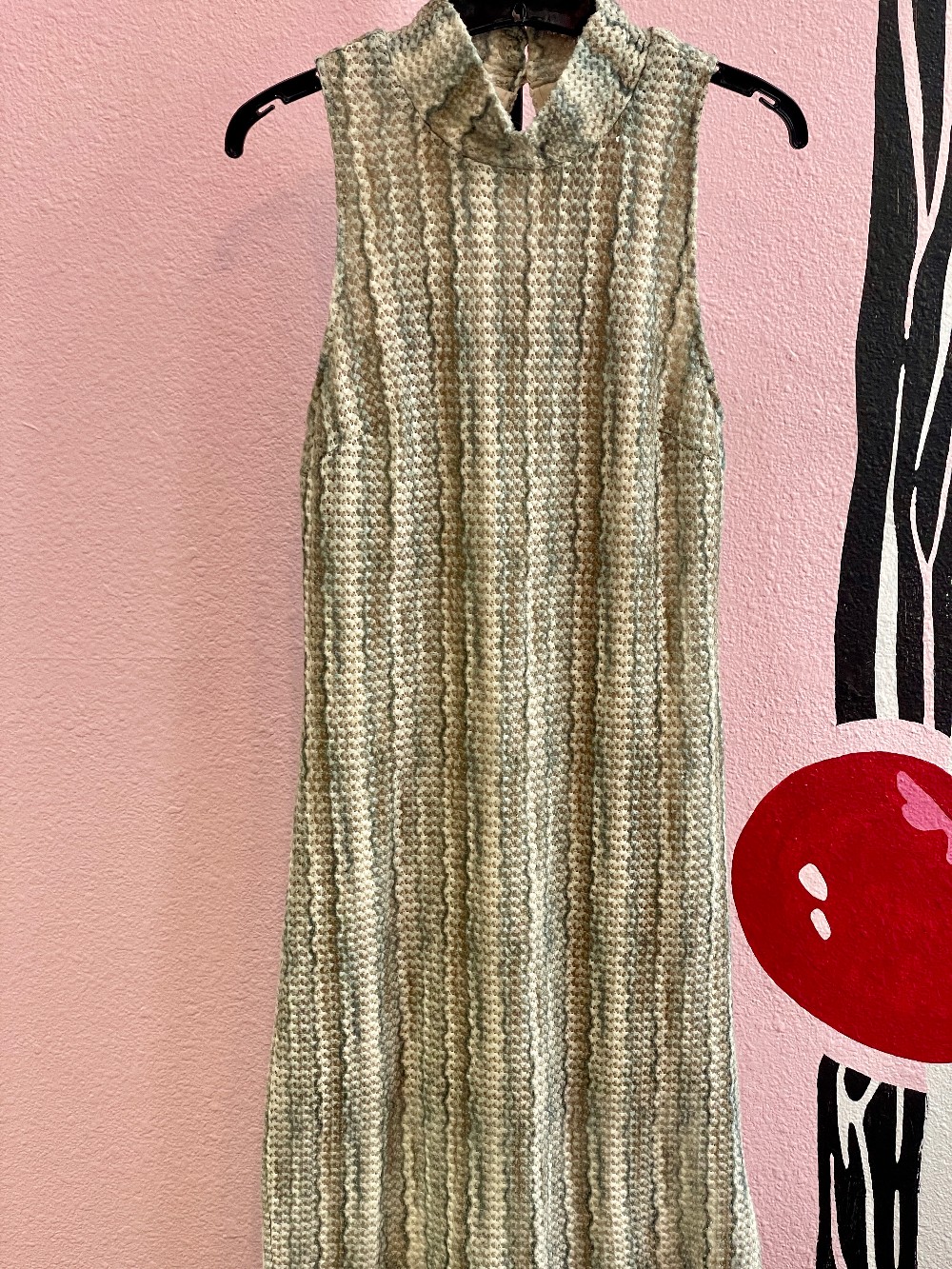 Skies are Blue Knit Mock Neck Maxi Dress