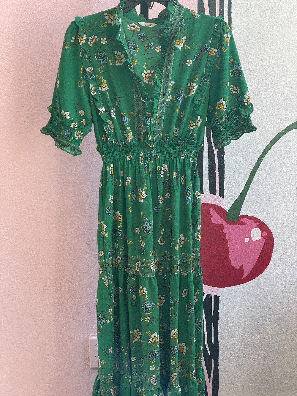 Max Studio Floral Tiered Maxi Dress